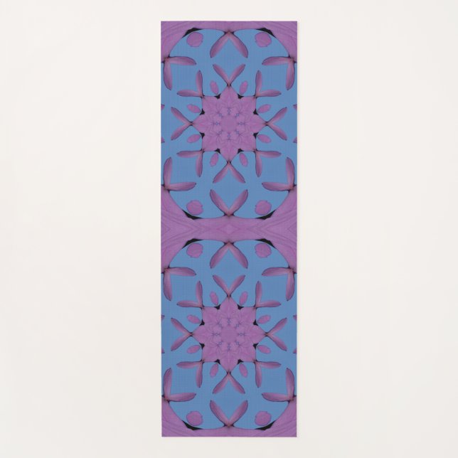 Rosa und blaues Muster Yogamatte (Vorderseite)