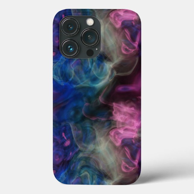 Rosa und blaues Rauch abstrakt Case-Mate iPhone Hülle (Rückseite)