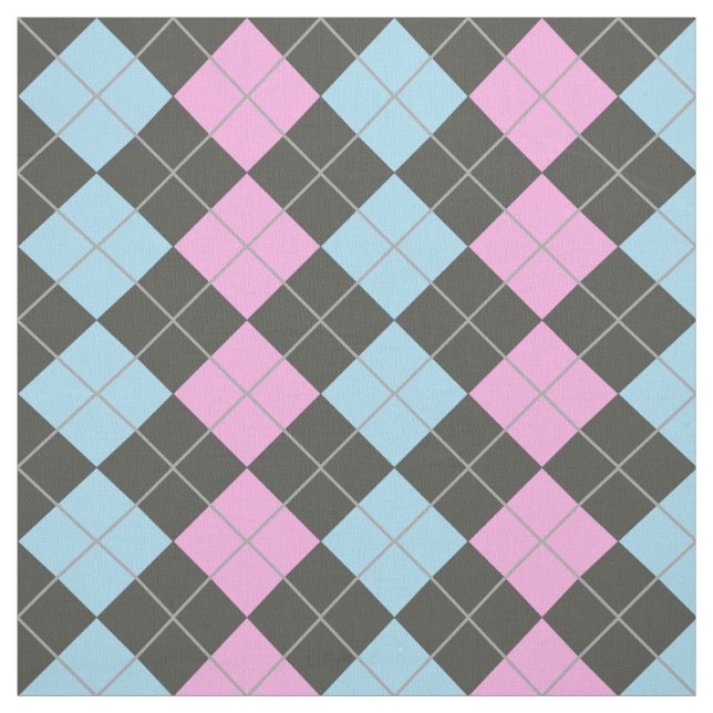 Rosa und blaues Rauten-Muster Stoff (Muster)