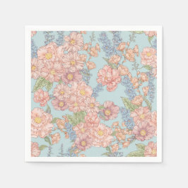 Rosa und blaues Shabby Chic Serviette