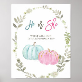 Rosa und Blue Pumpkin-Abstimmungsgremium Poster