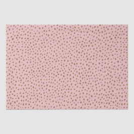 Rosa und Boho Terracotta Brown Dots Babydusche Seidenpapier