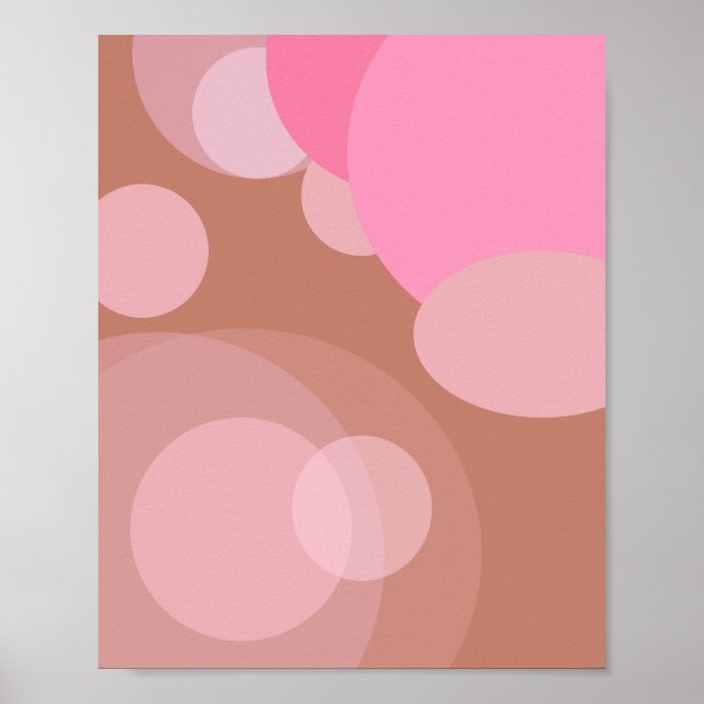rosa und braun Abstrakt Poster (Vorne)