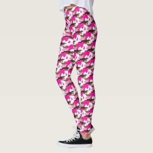 Rosa und braun Camouflage/Leggins Leggings