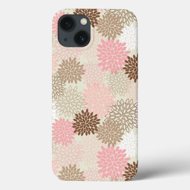 rosa und braun-mattes Muster Case-Mate iPhone Hülle (Rückseite)