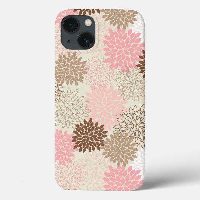 rosa und braun-mattes Muster Case-Mate iPhone Hülle (Rückseite)