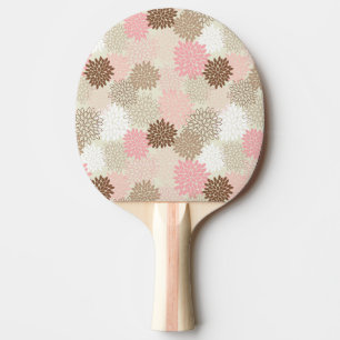rosa und braun-mattes Muster Tischtennis Schläger