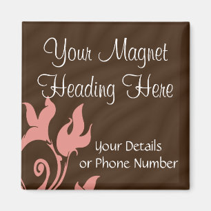 Rosa und braun wirbeln magnet