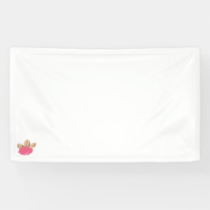 Rosa und braune Illustration Vinyl Banner
