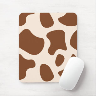 Rosa und braune Kuh Mousepad