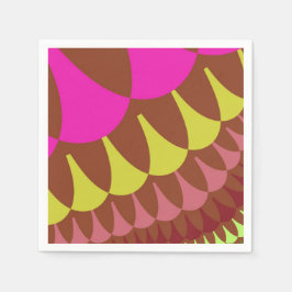 Rosa und braune Schuppen Serviette