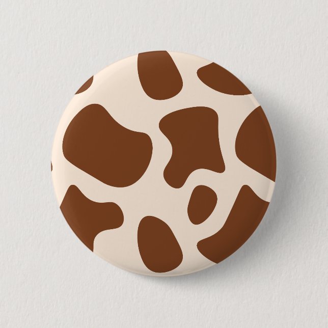 Rosa und brauner Kuhdruck Button (Vorderseite)