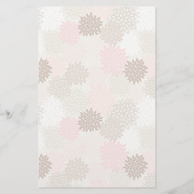 Rosa-und Brown-Mama-Muster Briefpapier (Vorderseite)