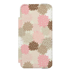 Rosa-und Brown-Mama-Muster Incipio Watson™ iPhone 5 Geldbörsen Hülle