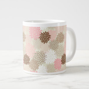 Rosa-und Brown-Mama-Muster Jumbo-Tasse