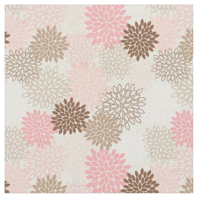 Rosa-und Brown-Mama-Muster Stoff (Nahaufnahme)