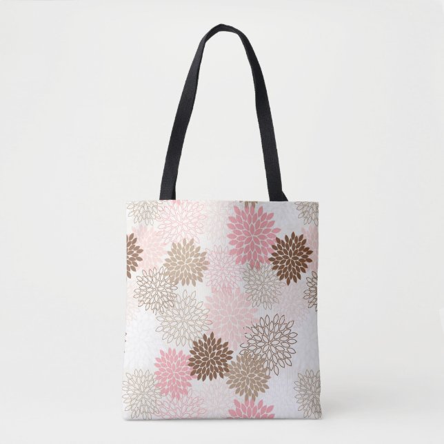 Rosa-und Brown-Mama-Muster Tasche (Vorderseite)