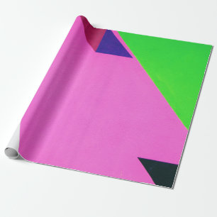 Rosa und bunte abstrakte Kunst Geschenkpapier