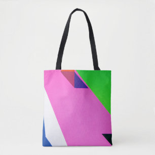 Rosa und bunte abstrakte Kunst Tasche