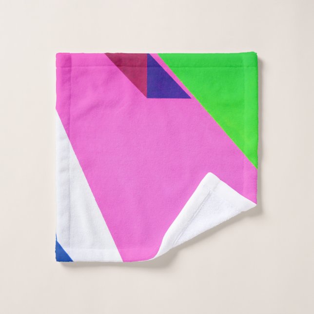 Rosa und bunte abstrakte Kunst Waschlappen (Waschlappen)