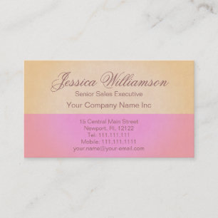 Rosa und Chic Goldeleganter zeitgenössischer Dame Visitenkarte