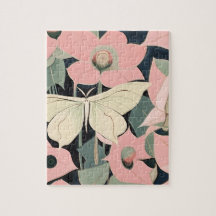 Rosa und Creme - Luna Moth und Mondblumen