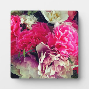 Rosa und cremefarbene Blume Fotoplatte