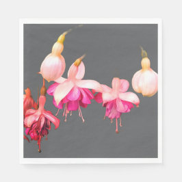 Rosa und cremefarbene Blume Serviette