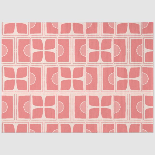Rosa und cremefarbene Deko-Decodilatationspapiere Seidenpapier (Vorderseite)