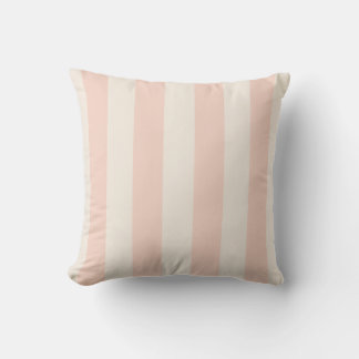 Rosa und cremefarbene, kräftige Streifen Kissen