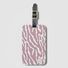 Rosa und cremefarbenes modernes abstraktes Wellenl Gepäckanhänger