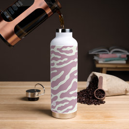 Rosa und cremefarbenes modernes abstraktes Wellenl Trinkflasche