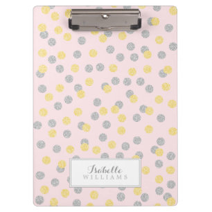 Rosa und DruckGlitzerconfetti-Muster Klemmbrett