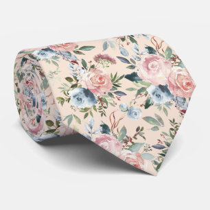 Rosa und eisblaue Rose Creme Neck Tie Krawatte