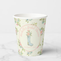 Rosa und Elfenbein-Rain-Boot-Brautparty