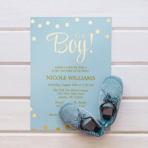 Rosa und falsche Gold Konfetti Mädchen Baby Shower Folieneinladung