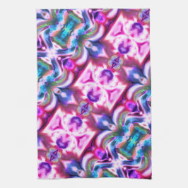 Rosa und farbenfrohe Mischung mit grobem Glasstil Geschirrtuch