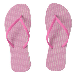 Rosa und fast weiße senkrechte Streifen flippen Fl Flip Flops