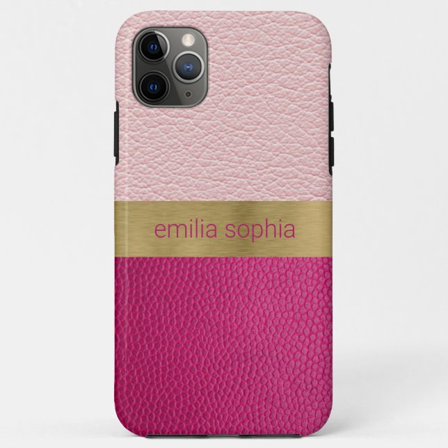 Rosa und Fuchsien Personalisiert Case-Mate iPhone Hülle (Rückseite)