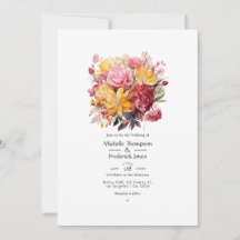 Rosa- und Gelbblütenhochzeit