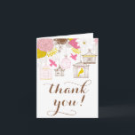 Rosa und gelbe Birdcchings Frühlingsflora Danke<br><div class="desc">Rosa und gelbe Birdcages Frühlingsblüte Dankeschön Karte Whimsical Abbildung der Vogelkäfige mit rosa und gelben Blumen. Diese Dankeschön-Karte ist perfekt für Sommer- und Frühjahrsveranstaltungen. Diese Karte ist in verschiedenen Farben erhältlich.</div>