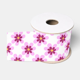 Rosa und gelbe Blume Ripsband