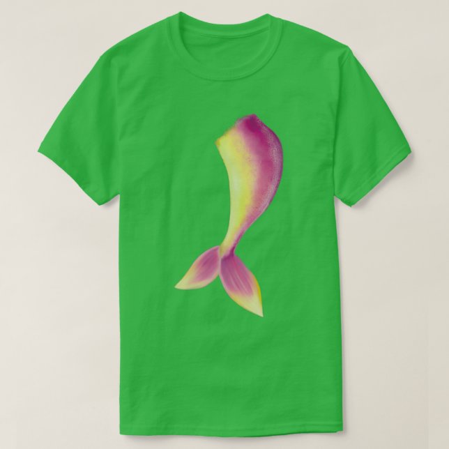 Rosa und gelbe Flossenflossen T-Shirt (Design vorne)