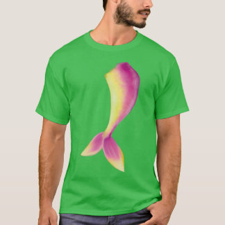 Rosa und gelbe Flossenflossen T-Shirt