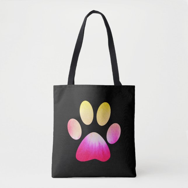Rosa und gelbe Gefärbte Krawatte drucken Tasche (Vorderseite)