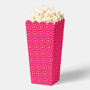 Rosa und gelbe geometrische Popcorn-Geschenkbox Geschenkschachtel