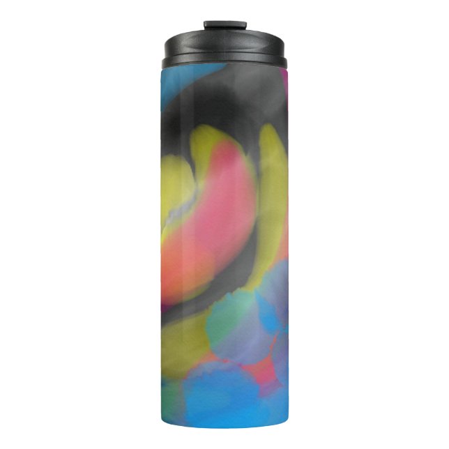 Rosa und Gelbe Pastete Thermosbecher (Vorderseite)