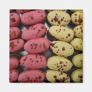 Rosa und gelbe Schokoladenboote Magnet