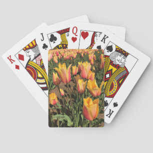 Rosa und gelbe Tulpen Spielkarten