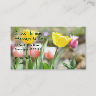 Rosa und gelbe Tulpen Terminkarte